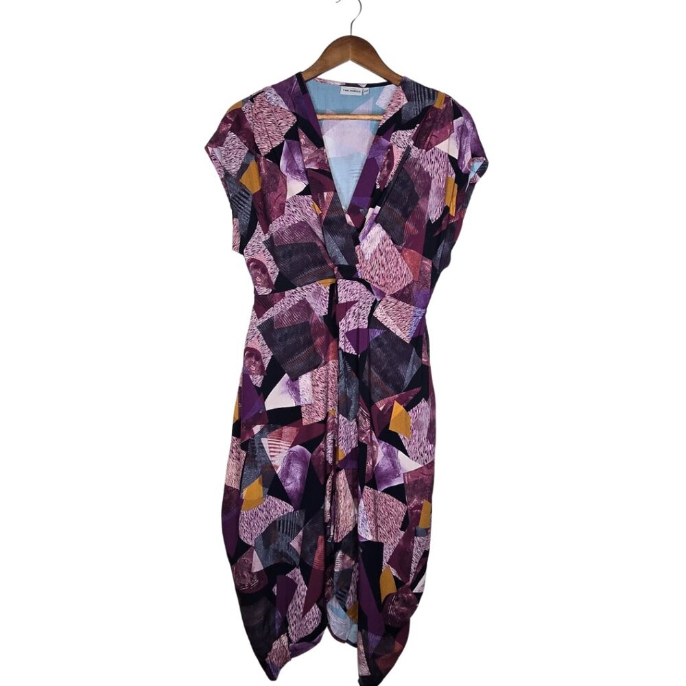 Anthropologie The Odells Geo Tie Front Dress